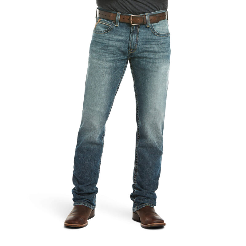 Pantalones Vaqueros Ariat M4 Low Rise Stretch Stockton Stackable Straight Leg Azules Hombre - Chile